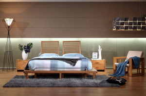 Luxurious Bamboo Double Bed for Bedroom Furniture