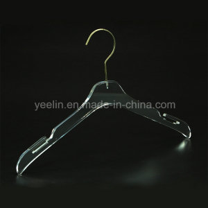 Hot Sale Luxury Customized Clear Acrylic Hanger, Acrylic Clothes Hanger (YLAC-e0)